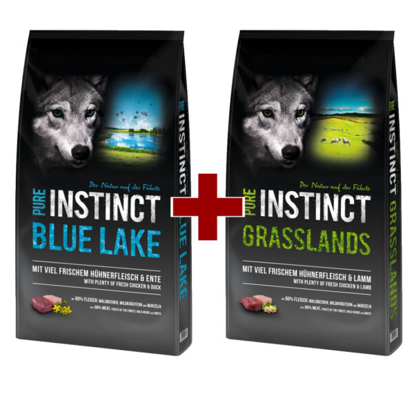 PURE INSTINCT 1x Grasslands 12kg + 1x Blue Lake 12kg